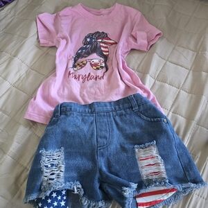 Girls 4T Forth Of July Outfit